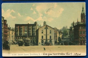Providence Rhode Island ri Market Square 1905 old postcard - Picture 1 of 2