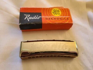 Vintage Delicia Radio Tschechoslowakei Mundharmonika im Originalkarton 4" - Bild 1 von 6