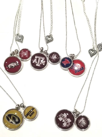 NCAA License College Necklace -Ole Miss, A&M, Miss State, Mizzou, Arkansas Cover