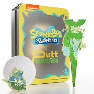 PUTTBUDDIES Collectable Divot Tool w/Attachable Ball Marker Gift Set | Spongebob - Picture 1 of 5