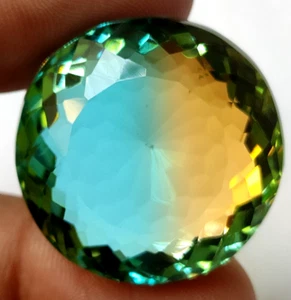 AAA+ 88,95 quilates ametrino grande corte redondo bicolor piedras preciosas sueltas @ oferta de Navidad - Imagen 1 de 7