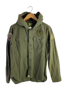 BAPE A Bathing Ape Cotton Jacket Khaki Size M Casual Streetwear #EH AIA - Picture 1 of 6