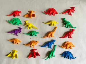 Dinosaurs 2” Colorful Plastic Soft Rubber Prehistoric Toy Lot - Picture 1 of 1