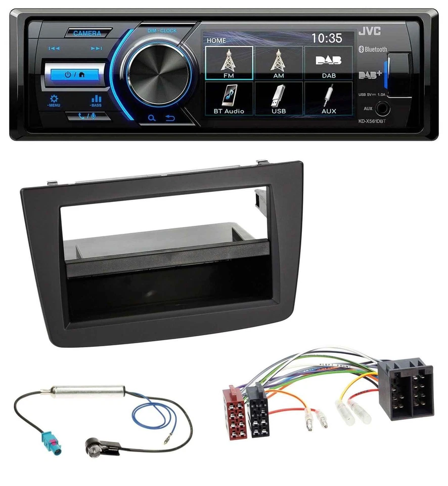 JVC Bluetooth MP3 USB DAB Autoradio für Alfa Romeo Mito 955 08-14 ISO schwarz - Bild 1 von 4
