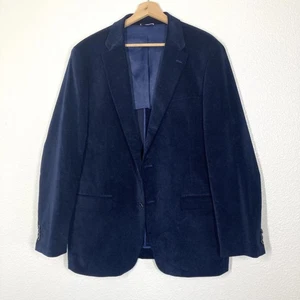 Tommy Hilfiger Blazer Herren 43R Navy Blau Samt Zwei Knopf Bray Sport Mantel - Bild 1 von 18