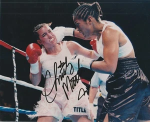 CHRISTY MARTIN vs LAILA ALI AUTHENTIC ORIGINAL 10X8 AUTOGRAPHED ACTION PHOTO - Picture 1 of 2