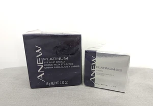 NUOVO AVON Anew Platinum: crema giorno + crema labbra occhi lotto - Foto 1 di 7