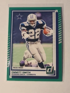2025 Donruss Emmitt Smith #4 Green Press Proof Dallas Cowboys - Picture 1 of 2