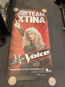Christina Aguilera The Voice NBC Vinyl Banner 50x26 - Picture 1 of 2
