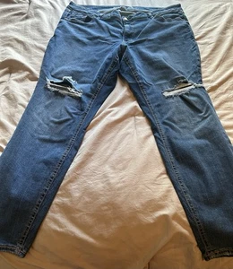 Women’s Old Navy Hi Rise Rockstar Super Skinny Distressed Jeans Plus Size 20 - Picture 1 of 6