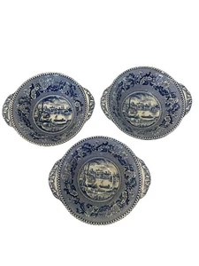 3 cuencos Johnson Brothers Historic America 6" azul St. Louis - Imagen 1 de 10