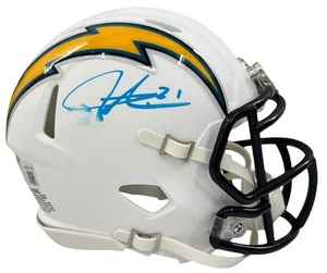LaDainian Tomlinson Signed Flat White Mini Helmet Beckett Witnessed - Picture 1 of 9