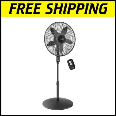 Elegant 18" Adjustable Height Floor Fan - 4 Speeds, Remote Control for All Rooms - Image 1 of 4