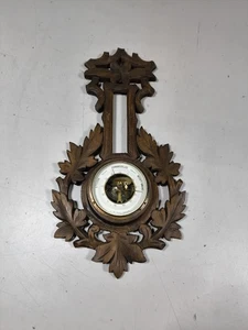 Vintage Wooden Barometer - Working, Signs of Use, No Thermometer - Picture 1 of 10