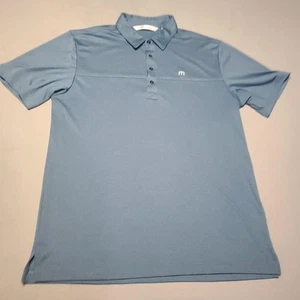 Travis Mathew Poloshirt Herren Large blau Performance Golf feuchtigkeitsableitend Tech - Bild 1 von 10
