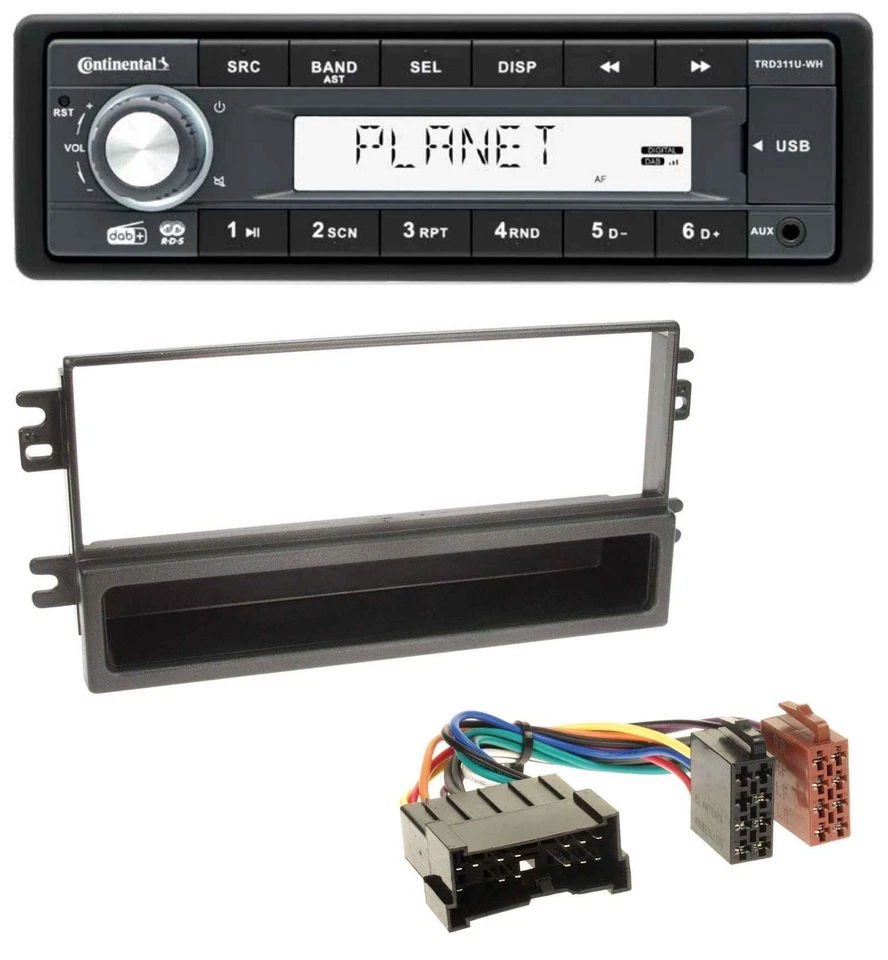 Continental MP3 AUX USB DAB 1DIN Autoradio für Kia Carnival 01-06 Carens ab 03 - Bild 1 von 4