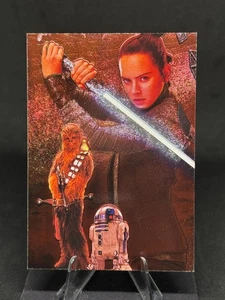 Rey and Chewbacca 2018 Topps Star Wars Etched Foil Galaxy Puzzle #GP-6 - Picture 1 of 2