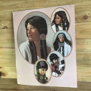 Native American Indian FEMALES WOMEN GIRLS PRINT - UNOPENED USA VINTAGE - Picture 1 of 7