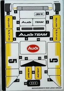 LEGO STICKER SHEET 76897 1985 AUDI SPORT QUATTRO S1 New & Genuine from set - Picture 1 of 1