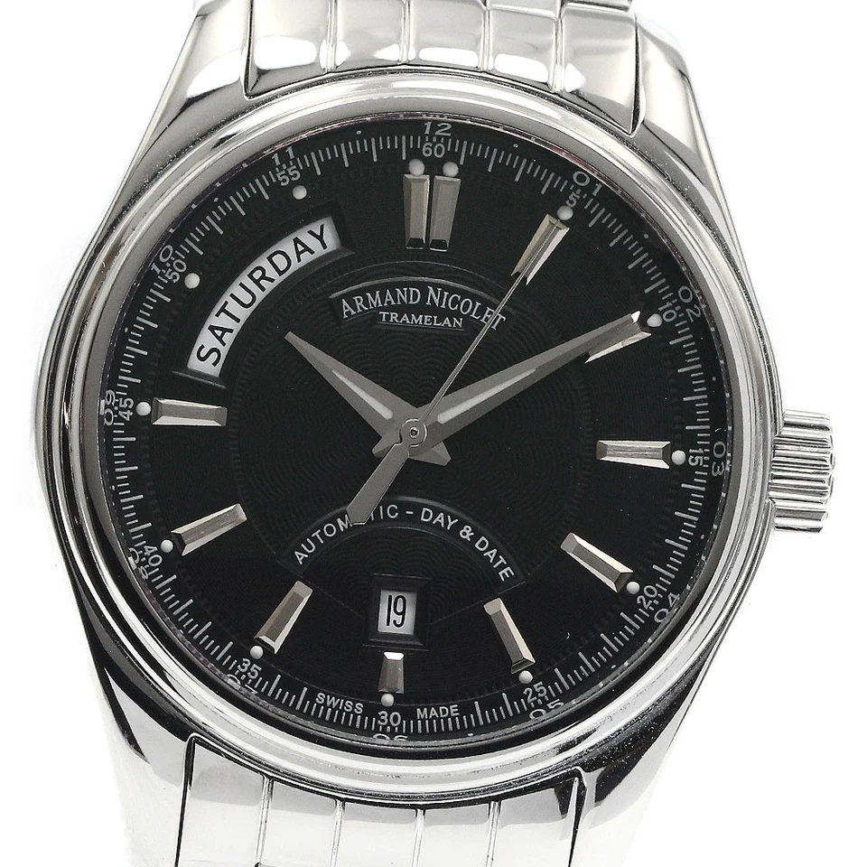 Автоматические мужские часы ARMAND NICOLET MO2 день дата черный циферблат_883853 - Изображение 1 из 4