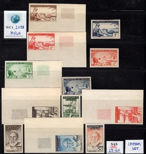 WC1_21198. FRANZÖSISCHES TERRIT.:FEZZAN. Selten 1951 kplt. imperf. set. Sas 29-40. MVLH - Bild 1 von 1