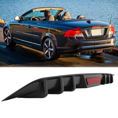 Difusor de parachoques trasero 6 aletas alerón divisor de labios brillante para Volvo C70 1998-2013 Foto 1 de 4