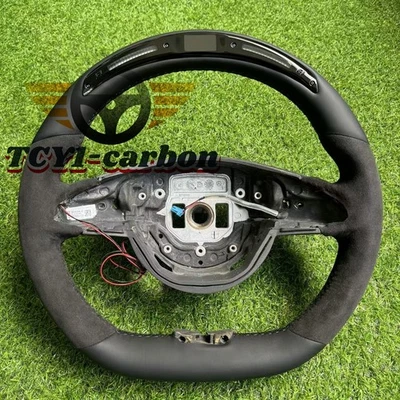 LED Black Leather Steering Wheel Fit for Mercedes-Benz AMG C43 C63 E63 S63 S65 - Image 1 of 4