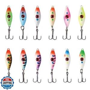 BASSDASH Ice Fishing Lure Kit Glowing Paint Jigs for Winter Ice J - Picture 1 of 5