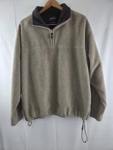 St John's Bay Grey Polyester Plush Fleece Men's 1/4 Zip Pullover Size XL - Picture 1 of 10
