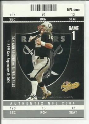 2004 Fleer Authentix #42 Rich Gannon Oakland Raiders - Image 1 of 2
