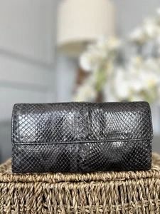Bottega Veneta Monedero Cartera Piel Serpiente Cuero - Imagen 1 de 12