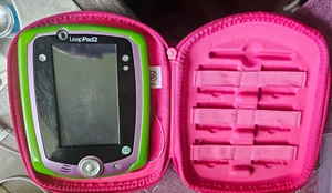 Green/Purple LeapFrog LeapPad 2 Learning Tablet - Pink Hello Kitty Case 19 Games - Picture 1 of 9