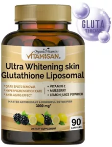 Liposomal Glutathione organic Vitamins 3000mg - 90 Capsules Ultra Master Liver D - Picture 1 of 6