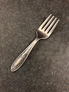 "Tenedor de bebé Oneida plateado Belford 4""" - Imagen 1 de 8