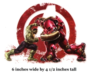 Calcomanía de pared Hulk Buster Iron Man Marvel Avengers pegatina de vinilo artística peeling y palo - Imagen 1 de 1