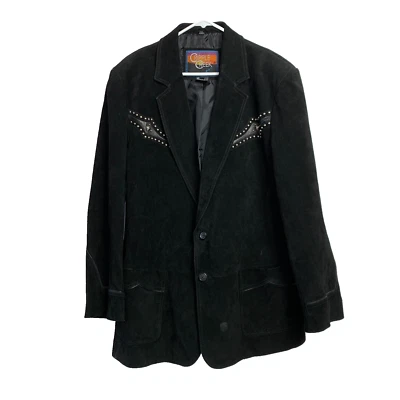 Blazer Chaqueta Deportiva Cripple Creek Western Gamuza Tachonado Para Hombres 2XL LEER DEFECTUOSO Foto 1 de 4
