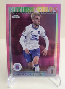 2024-25 TOPPS CHROME UEFA ROSS MCCAUSLAND NEON PINK PRISM REF #49 Ser #036/175 - Picture 1 of 2