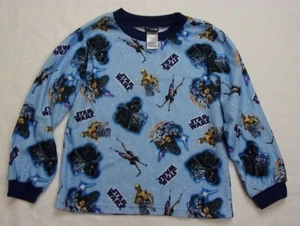 Star Wars Boys Pajama Shirt Top Size S Sleepwear Blue Long Sleeve 2014 - Picture 1 of 3