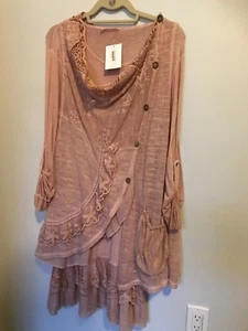 NWT Mercantile Pink 2 Piece Dress with Lace Overlay - Size M - Picture 1 of 8