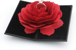 Rose Flower Ring BOX ( ring not included) - Picture 1 of 10