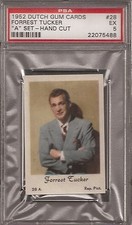 PSA 5 1952 DUTCH GUM CARDS "A" SET HAND CUT  #28 FORREST TUCKER