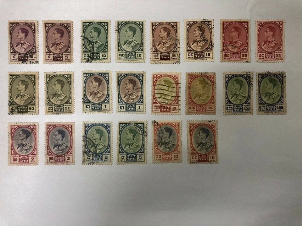 Thailand Used Stamp Lot 1961-1968 King Bhumipol 3rd Issue, Very Fine - Image 1 of 2