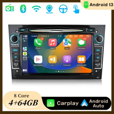 Autoradio Carplay Android13 GPS Nav DAB FM 64G Für Opel Astra H Corsa C D Vectra - Bild 1 von 4