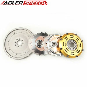 Racing Clutch Twin Disc + Flywheel For NISSAN SENTRA SE SE-R 2.0L SR20DE 91-02 - Picture 1 of 9