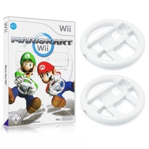 Nintendo Wii Spiel - Bundle: Mario Kart + 2 Lenkräder - Bild 1 von 7