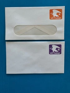 US Stamps Scott U580 A Rate 15c & U592 B Rate 18c Stamped Envelopes 1978/81 - Picture 1 of 2