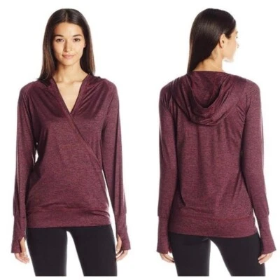 MSP by Miraclesuit Women S Hooded Crossover Long Sleeve Active Running Yoga Top  - Image 1 of 4