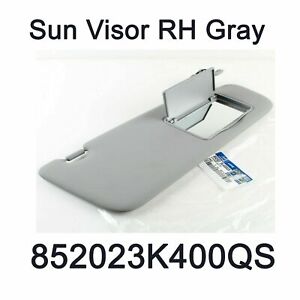 New OEM Inside Sun Visor RH Gray Oem 852023K400QS for Hyundai Sonata 06-10