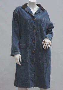Vintage 80s-90s Oversize Lee Denim Jean Coat Jacket Cowgirl Retro Jean Jacket Co - Picture 1 of 10