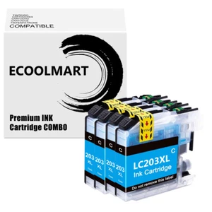 4 Cyan Ink Cartridge fits Brother LC203 LC201 MFC-J5620DW MFC-J480DW MFC-J680DW - Picture 1 of 1